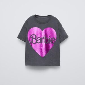 NWT Zara Barbie Oversized Glitter T-shirt
